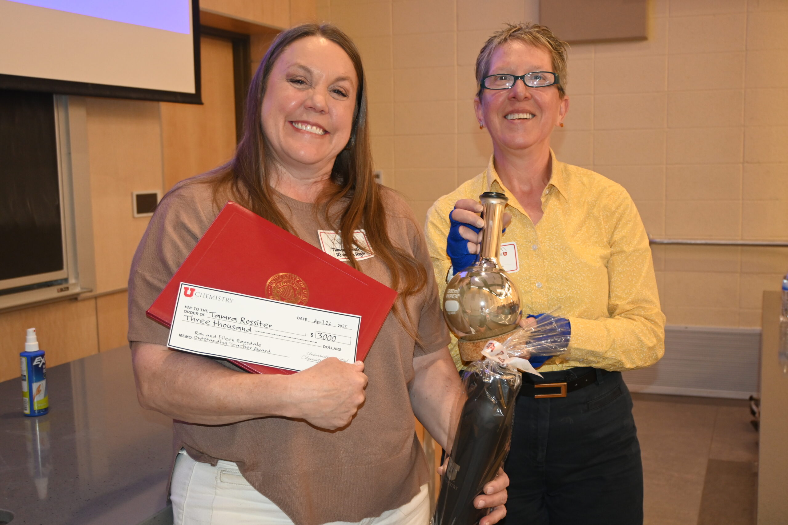 DSC_0486 Gina Frey with Ragsdale awardee, Tamra Rossiter