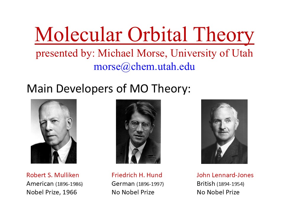 presentation by michael morse titled "molecular orbital theory"